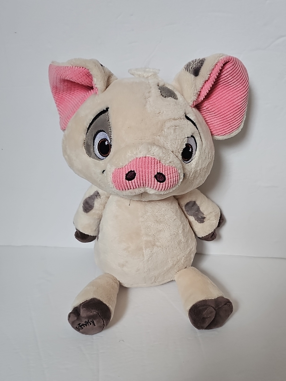 Plush Moana Pig Stuffed Animal - Cream and Pink Soft Toy